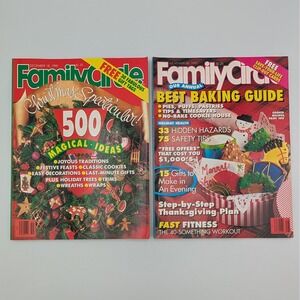 Vintage Family Circle Magazine 1990 1991 Christmas Spectacular Baking Guide 2pk